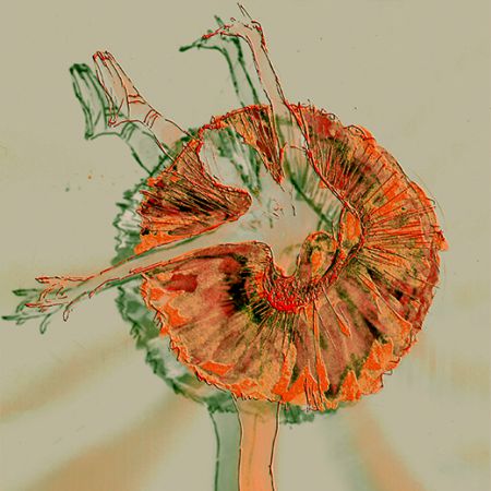 Baletnica II, płyta 100 x 70 cm